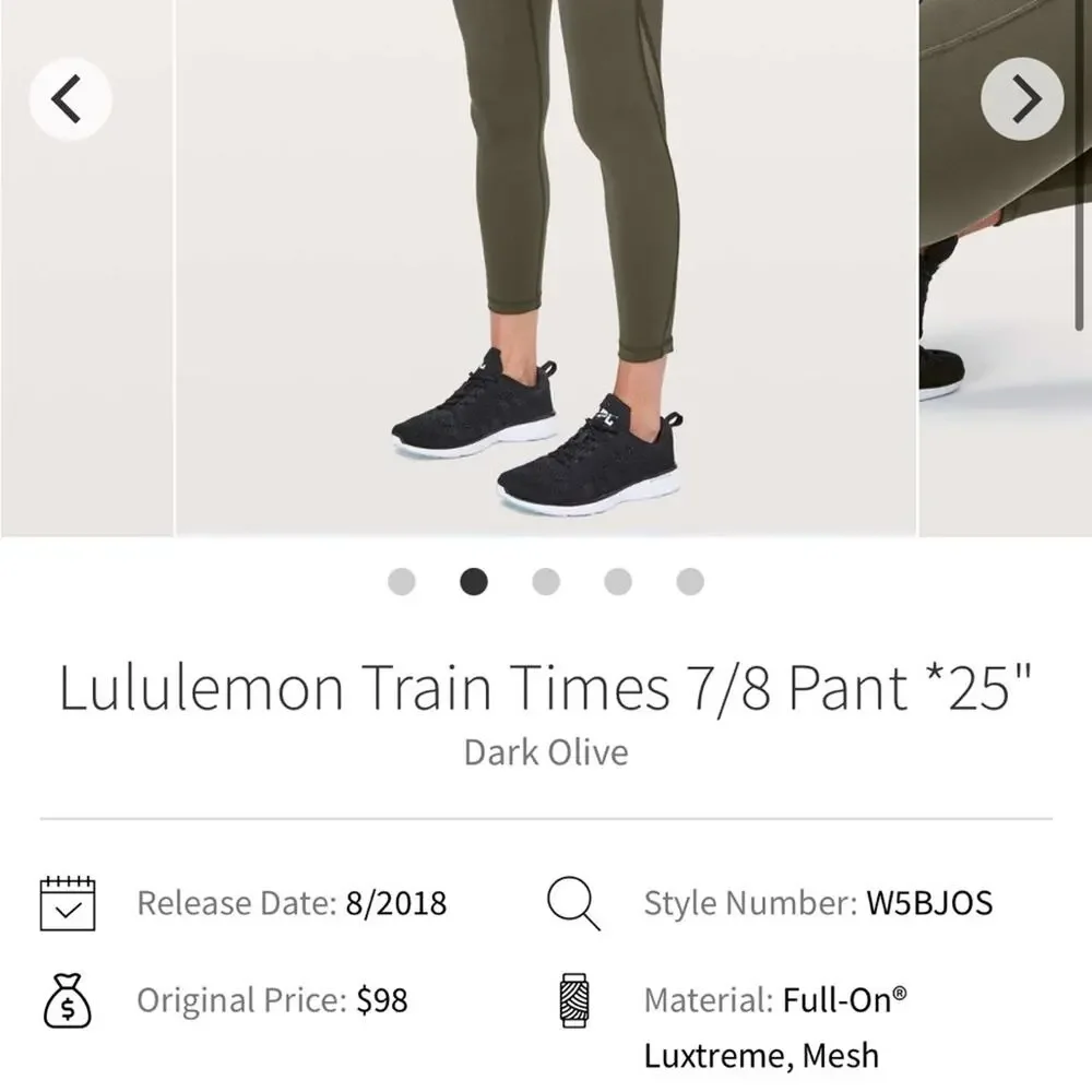 Lululemon Train Times 7/8 Pant *25